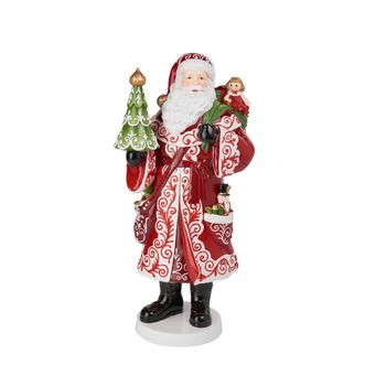 Peças Decorativa de Natal em Resina - Papai Noel - Vermelho