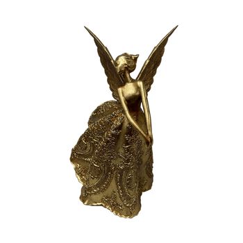 Peças Decorativa de Natal em Resina - Anjo - Dourado